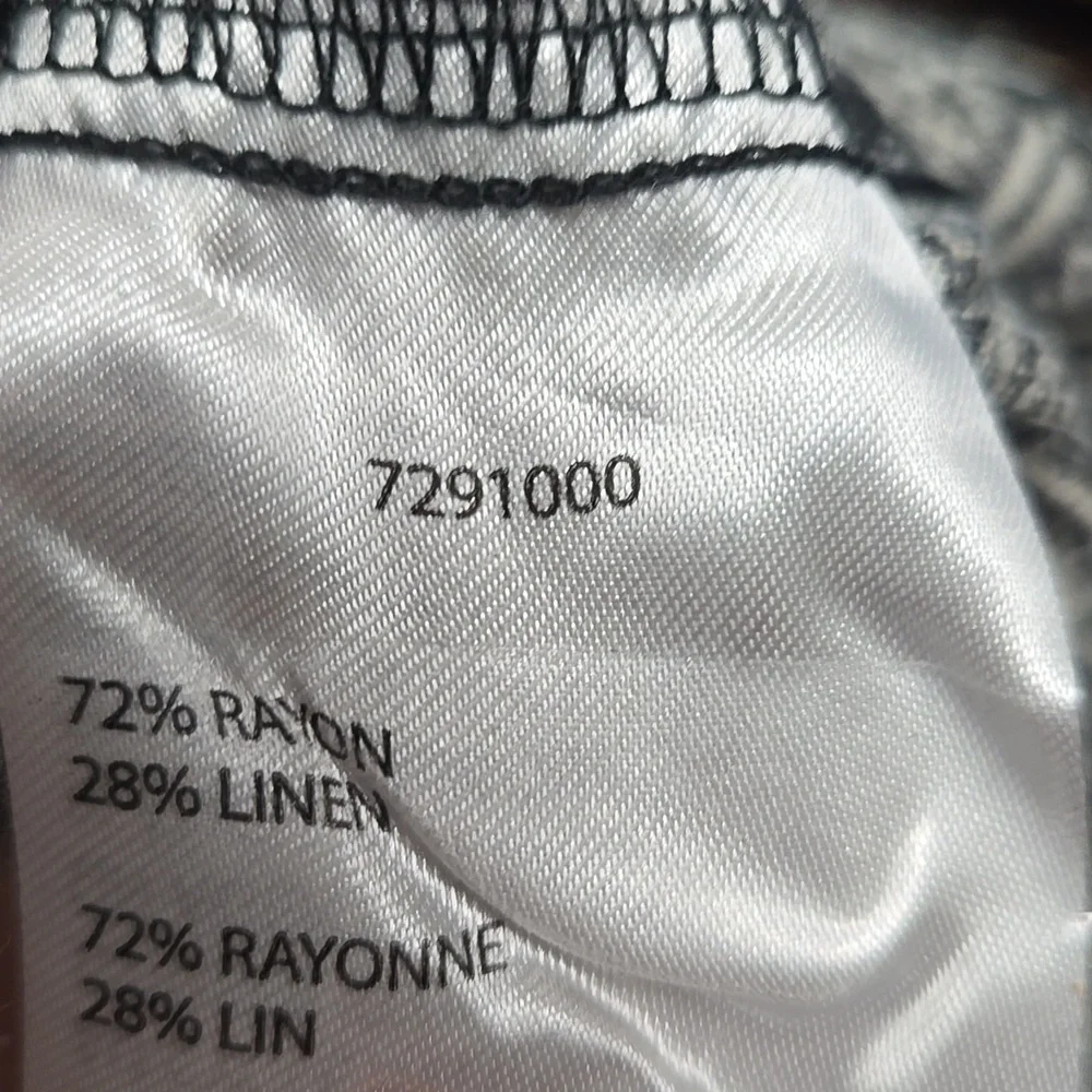 Weatherproof Vintage Size S Black White Linen Blend Button Down Sleevele… - Picture 7 of 10